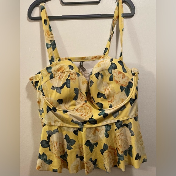 torrid Other - TORRID YELLOW ROSE BATHING SUIT TOP